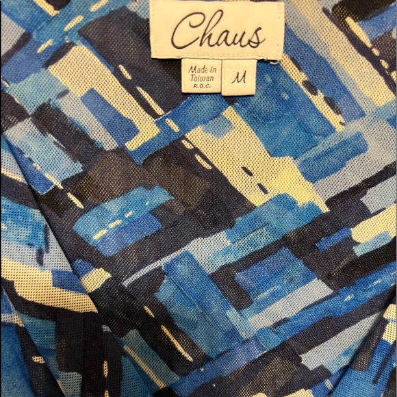 Chaus womens top with blue camisole! - Picture 3 of 3